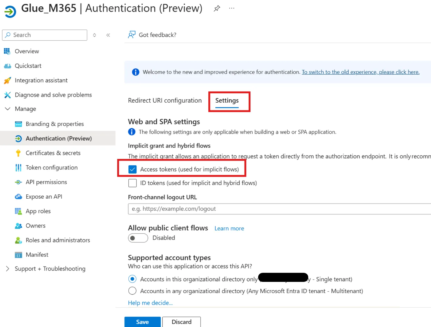 Under Authentication -> Settings select 'Access Tokens'.