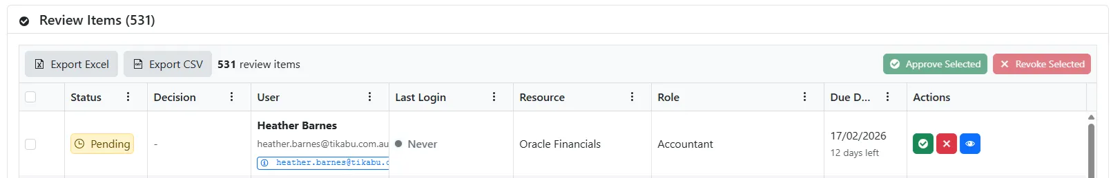 Action Has Been Reset