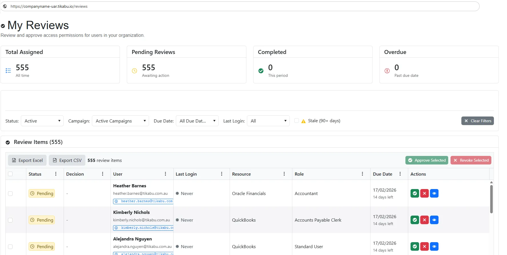 Screenshot – Platform Access